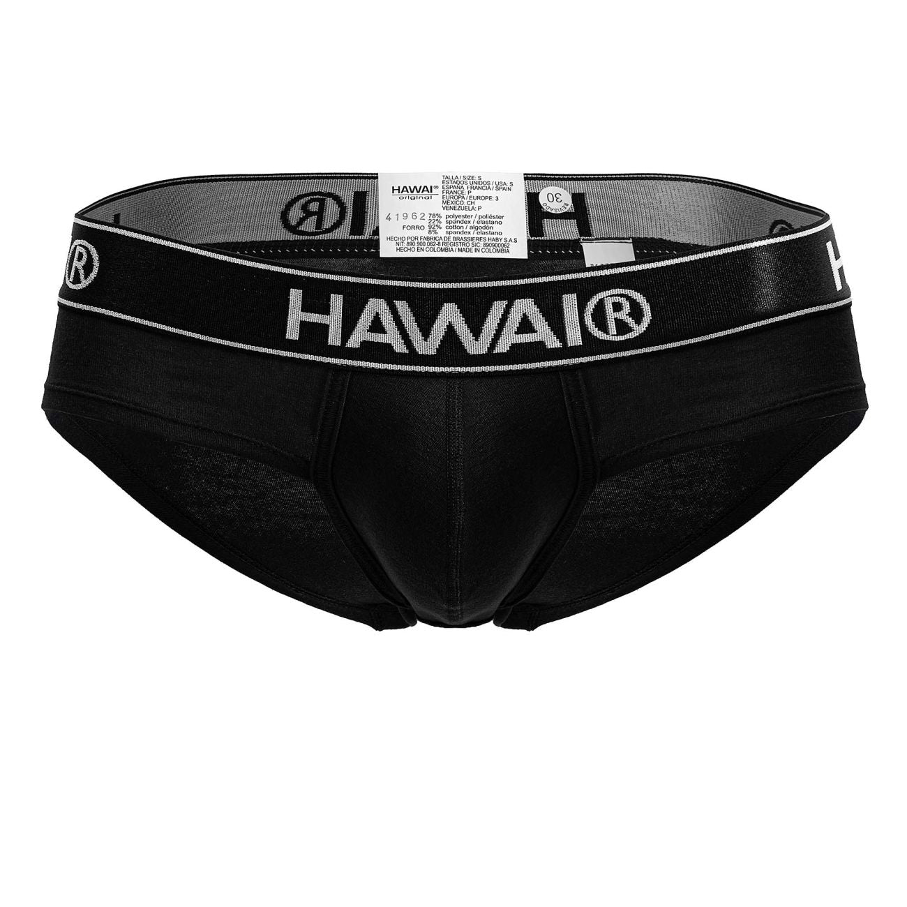 Black Hawai Cotton Blend Brief by CITYBOYZ★USA with comfortable waistband and sleek design.