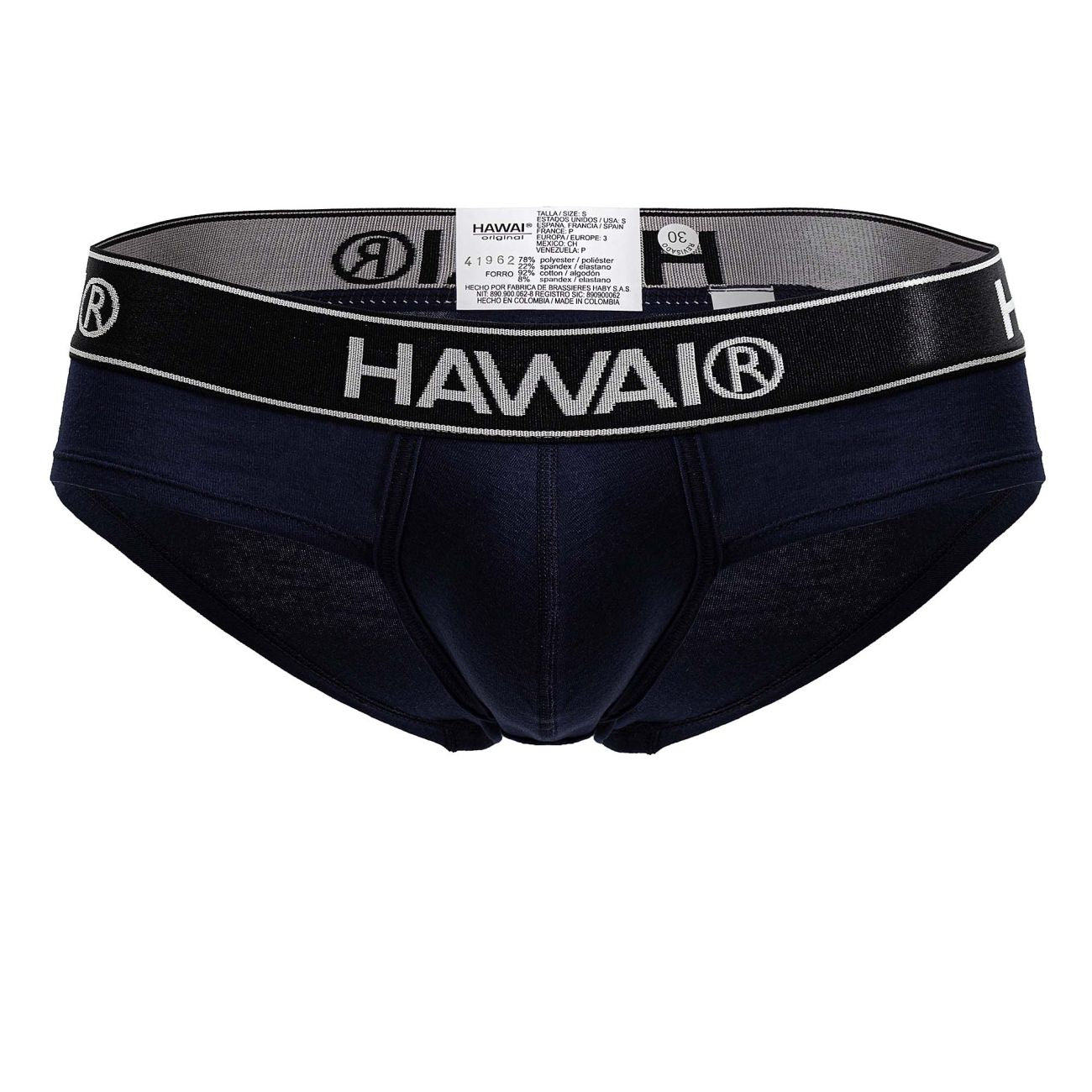 Dark blue Hawai Cotton Blend Brief by CITYBOYZ USA, featuring comfortable fabric and classic brief design.