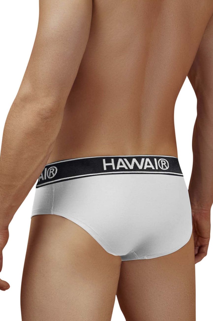 White Hawai Cotton Blend Brief by CITYBOYZ★USA, showcasing comfortable fabric and classic brief design.