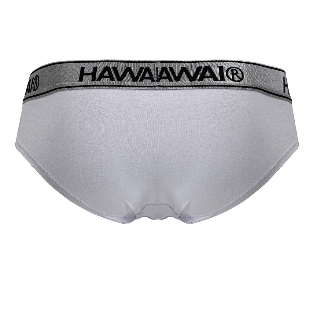 White Hawai Cotton Blend Brief by CITYBOYZ USA with a comfortable fit and soft fabric, shown on a plain background.