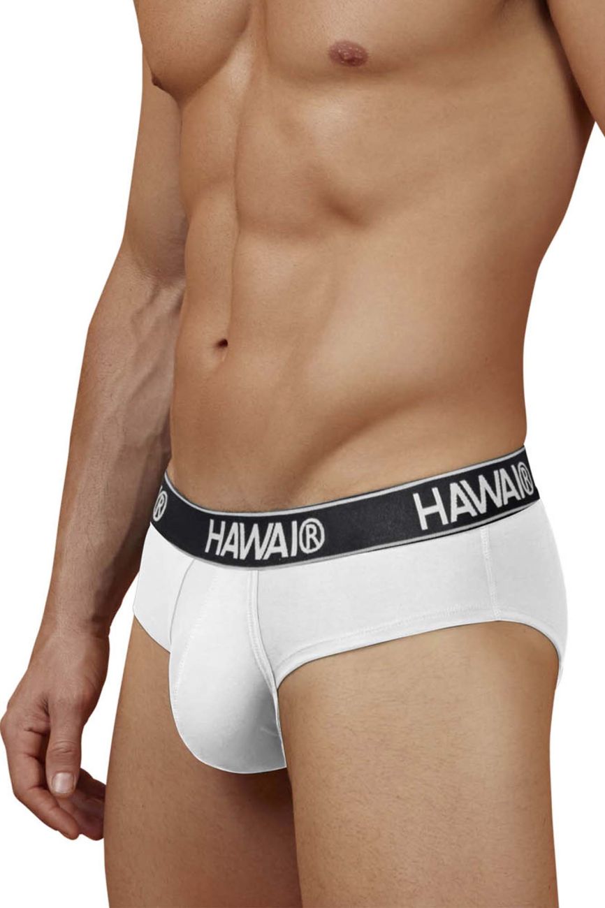 White Hawai Cotton Blend Brief by CITYBOYZ USA, featuring comfortable cotton blend fabric and classic brief style.