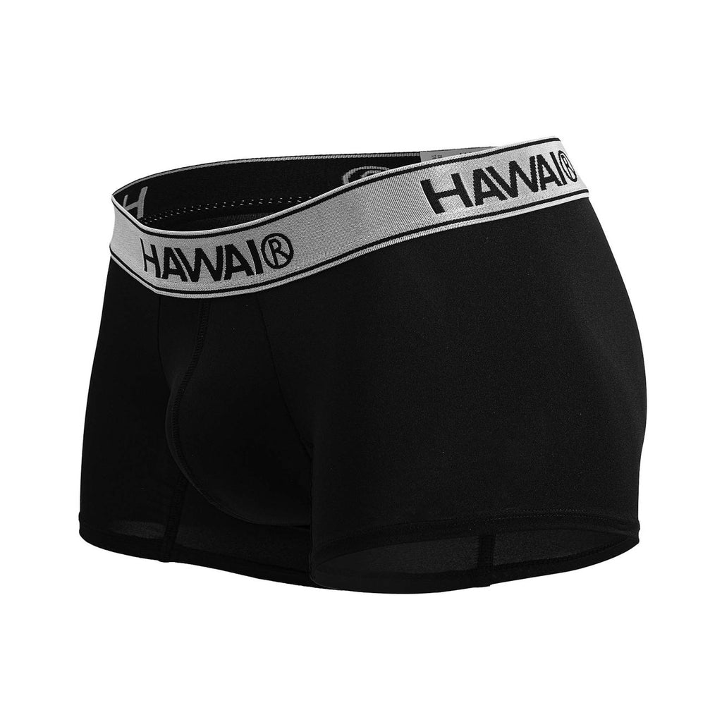 Black Hawai microfiber boxer brief from CITYBOYZ★USA, showcasing the comfortable fit and sleek design of men's underwear.