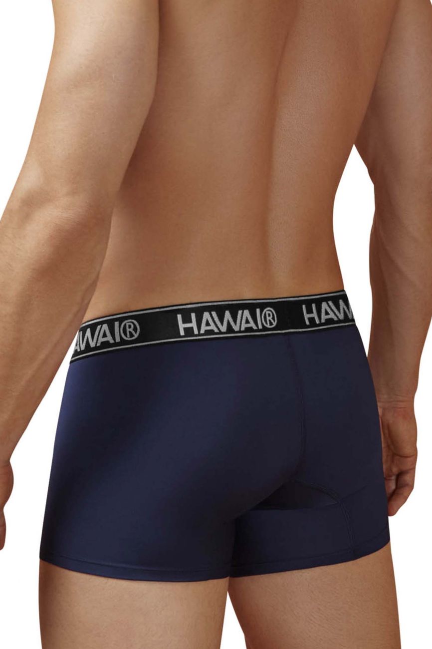 Dark blue Hawai Microfiber Boxer Brief by CITYBOYZ★USA, featuring a comfortable fit and smooth microfiber fabric.
