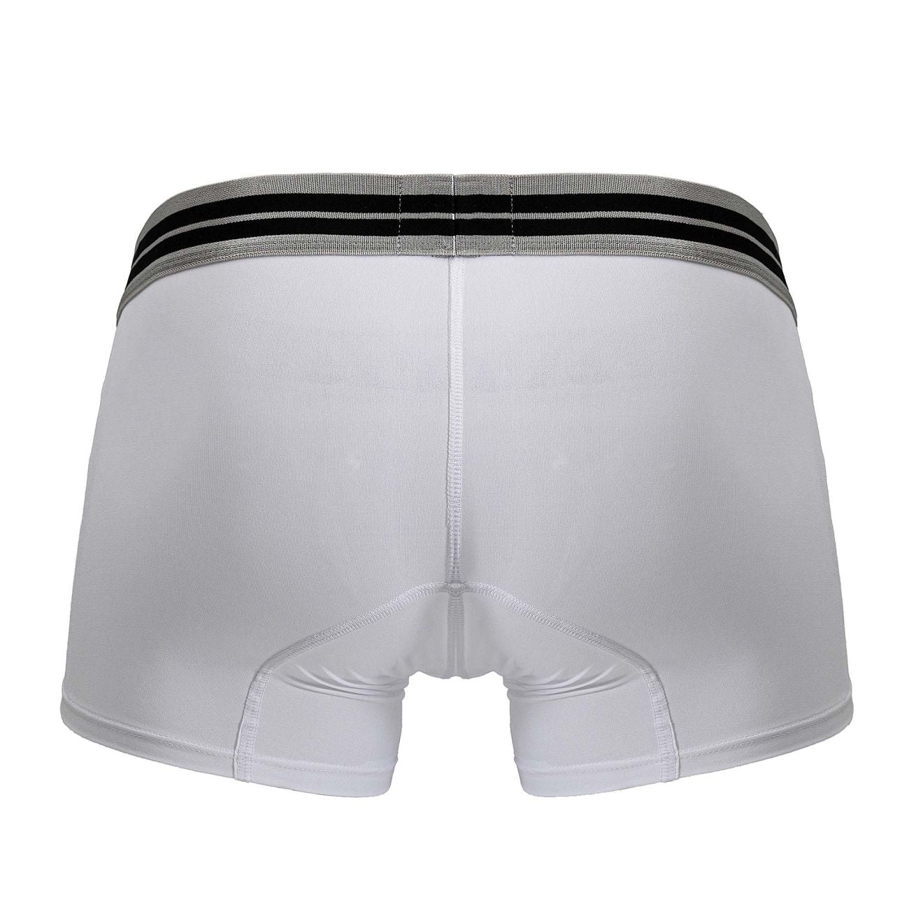 White CITYBOYZ USA Hawai microfiber boxer brief with comfortable fit and smooth fabric, shown on a model.