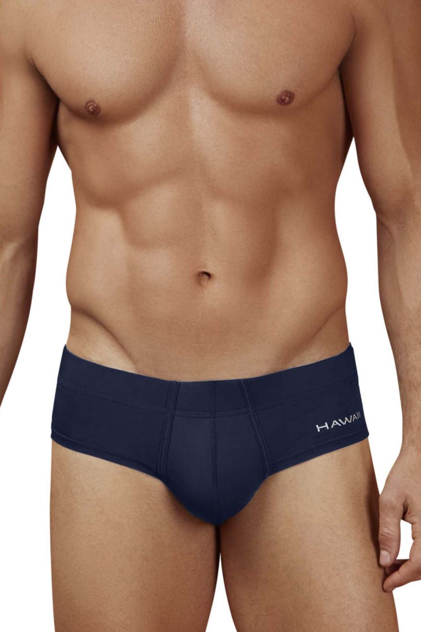Dark blue Hawai Microfiber Brief 42241 by CITYBOYZ USA, showcasing comfortable, stylish men's underwear with a smooth microfiber fabric.