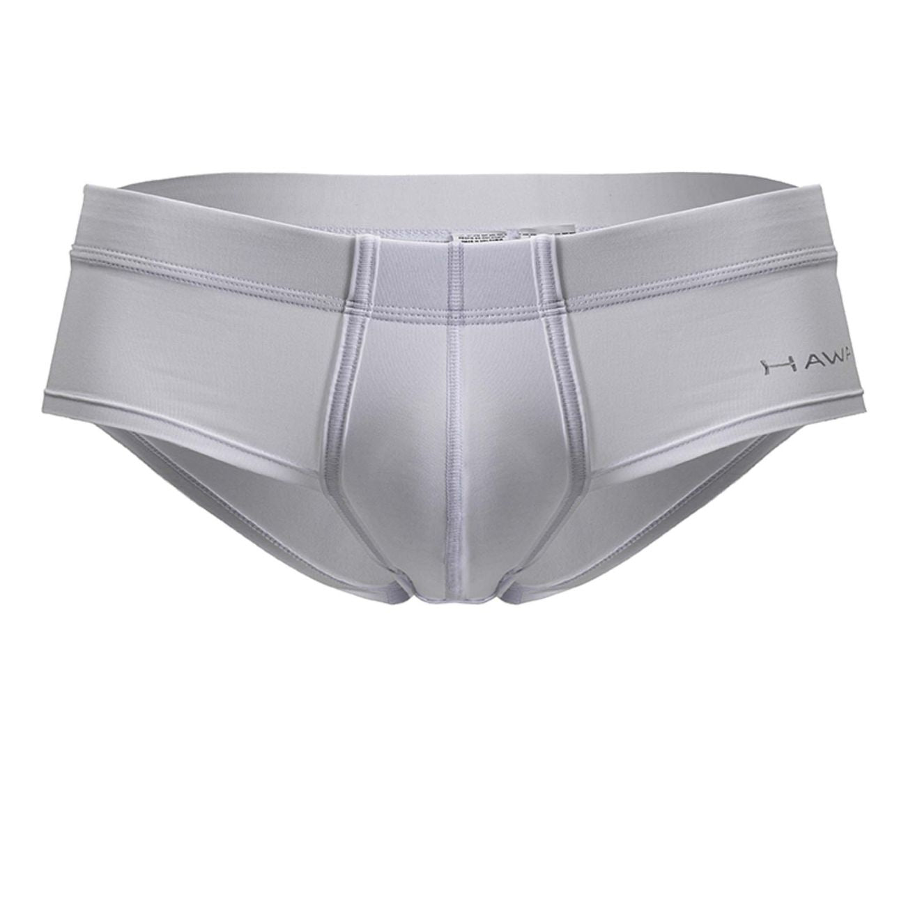 White Hawai Microfiber Brief 42241 by CITYBOYZ★USA displayed on a model, showcasing comfort and style in a close-up shot.
