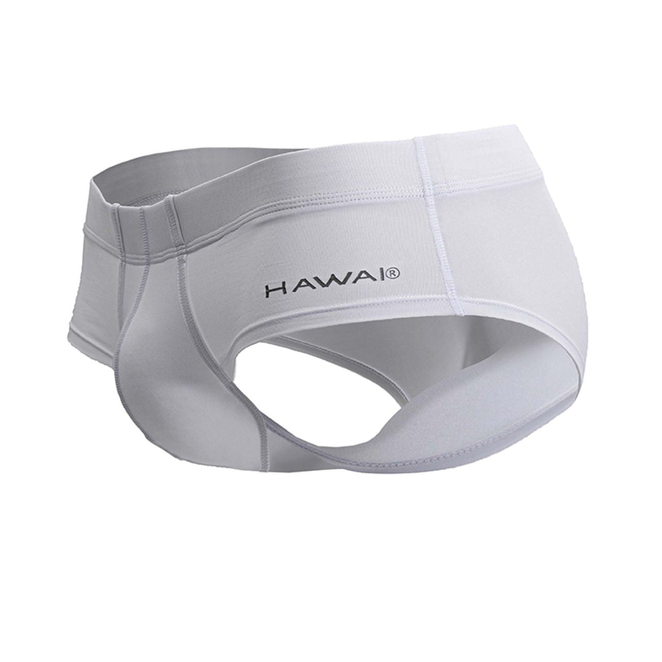 White Hawai Microfiber Brief 42241 by CITYBOYZ USA, showcasing sleek microfiber fabric and comfortable fit.