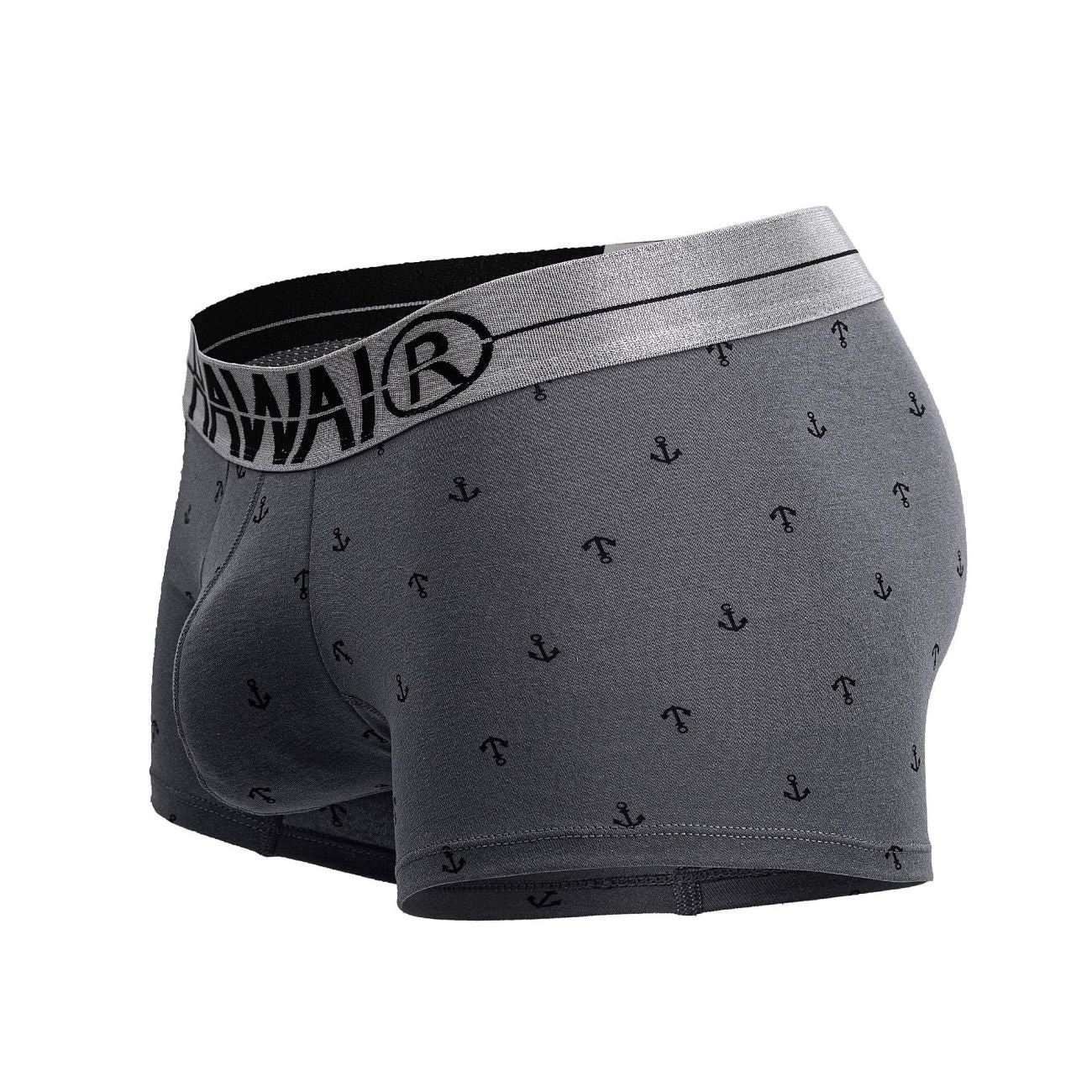 Gray Hawai Cotton Blend Boxer Briefs by CITYBOYZ USA, close-up showing soft fabric and comfortable fit.