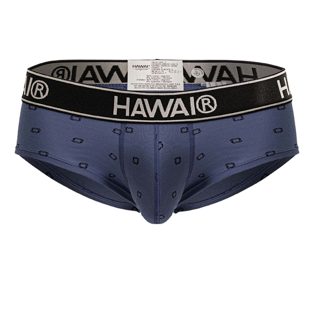 CityBOYZ USA Hawai Cotton Blend Brief in Blue Quartz, showing the comfortable waistband and soft cotton fabric.