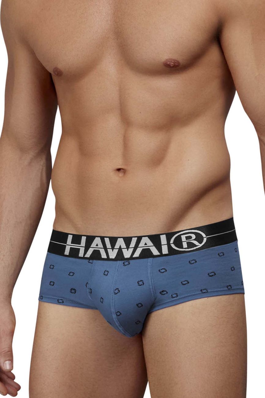 Blue Hawai Cotton Blend Brief by CITYBOYZ★USA, showcasing comfortable, stylish men's underwear with a soft cotton blend fabric.