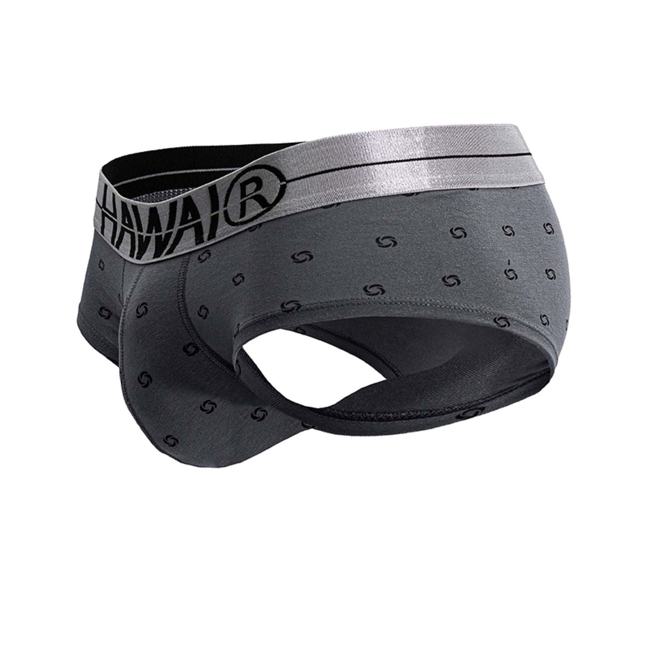 Gray Hawai Cotton Blend Brief by CITYBOYZ★USA with soft waistband and cotton blend fabric, shown laid flat.