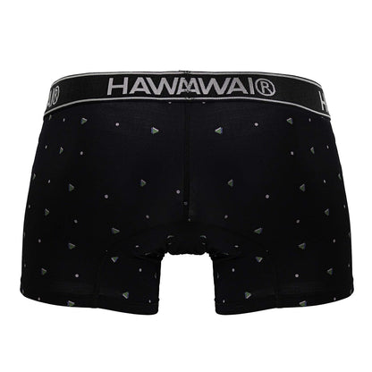 Black Hawai Microfiber Trunk by CITYBOYZ★USA, showing a close-up of the lightweight, comfortable men's underwear with a smooth microfiber fabric.