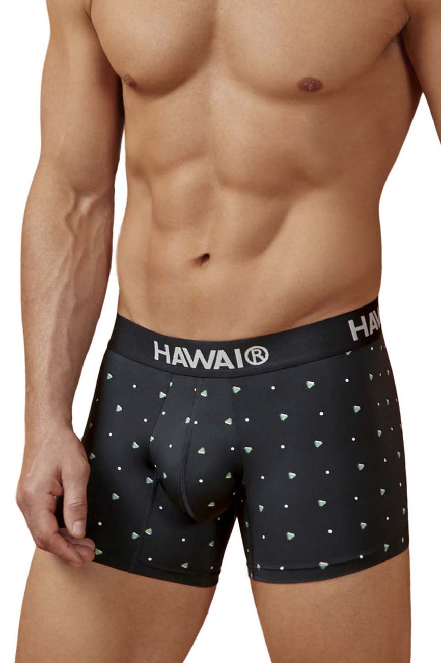 Black Hawai microfiber trunk by CITYBOYZ USA featuring a sleek, comfortable fit and stylish design.