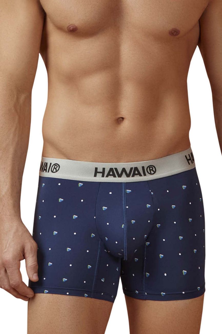Dark blue Hawai microfiber trunk by CITYBOYZ USA, showing a comfortable and stylish men's underwear trunk with smooth fabric.