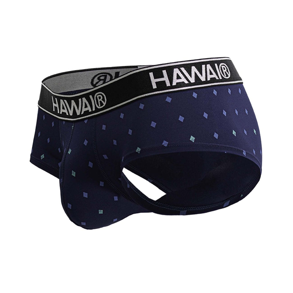 Dark blue Hawai microfiber men's briefs by CITYBOYZ★USA, featuring a comfortable fit and stylish design.