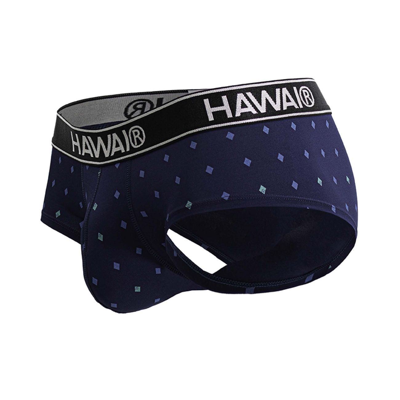 Dark blue Hawai microfiber men's briefs by CITYBOYZ★USA, featuring a comfortable fit and stylish design.
