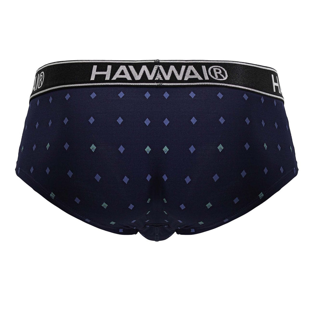 Dark blue Hawai microfiber men's brief by CITYBOYZ★USA, featuring a comfortable fit and stylish design.