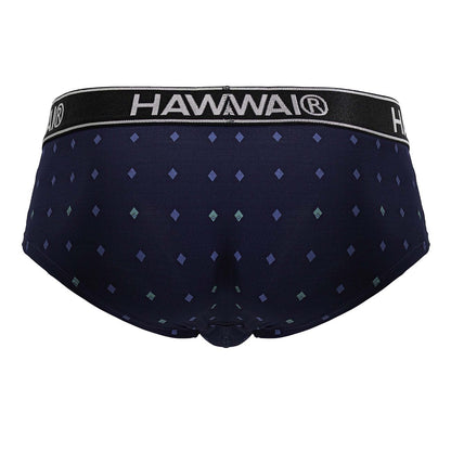 Dark blue Hawai Microfiber Brief by CITYBOYZ★USA with a snug fit and smooth microfiber fabric, shown on a plain background.
