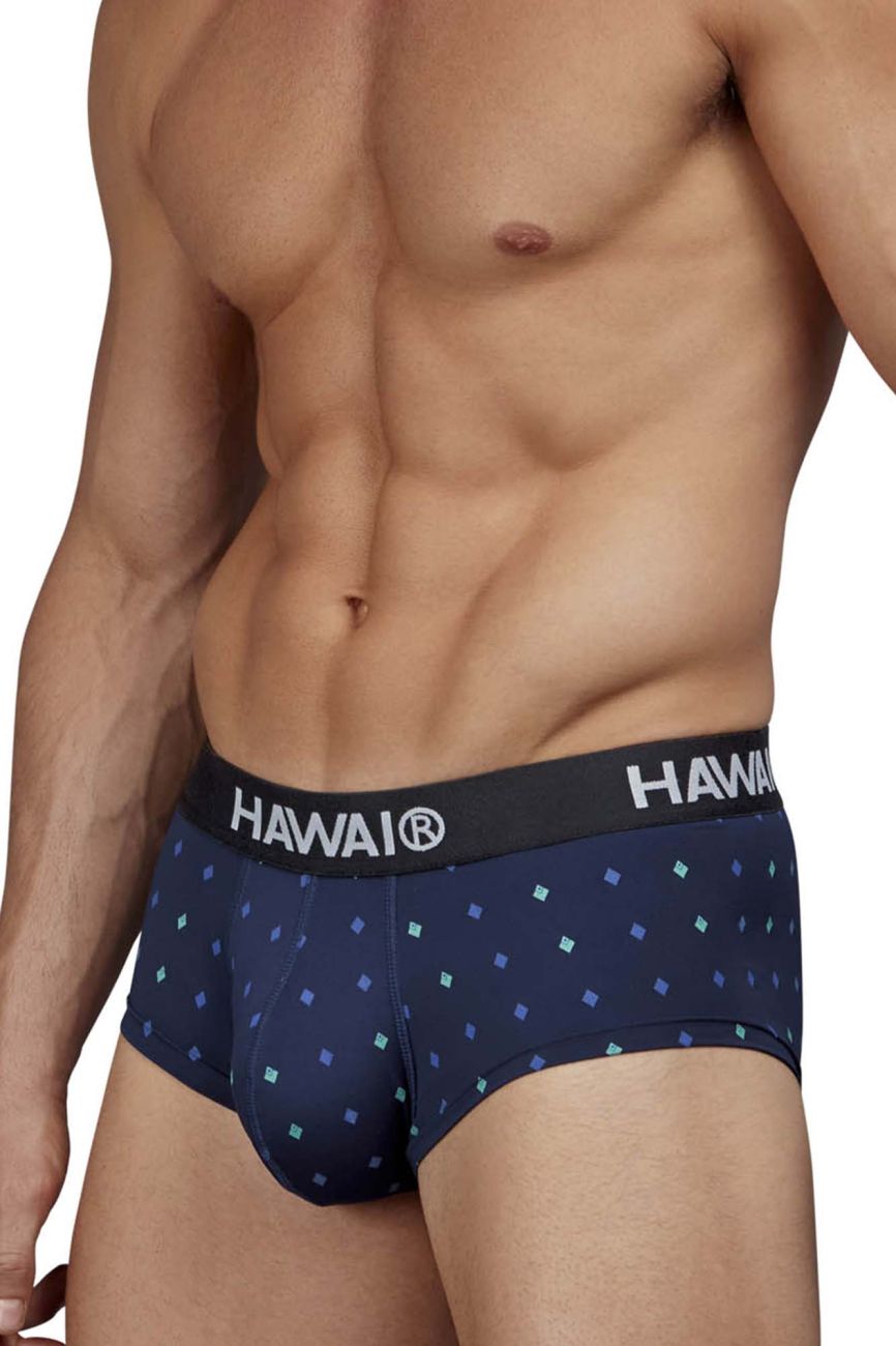 Dark blue CITYBOYZ USA Hawai microfiber men's brief with comfortable fit and stylish design.