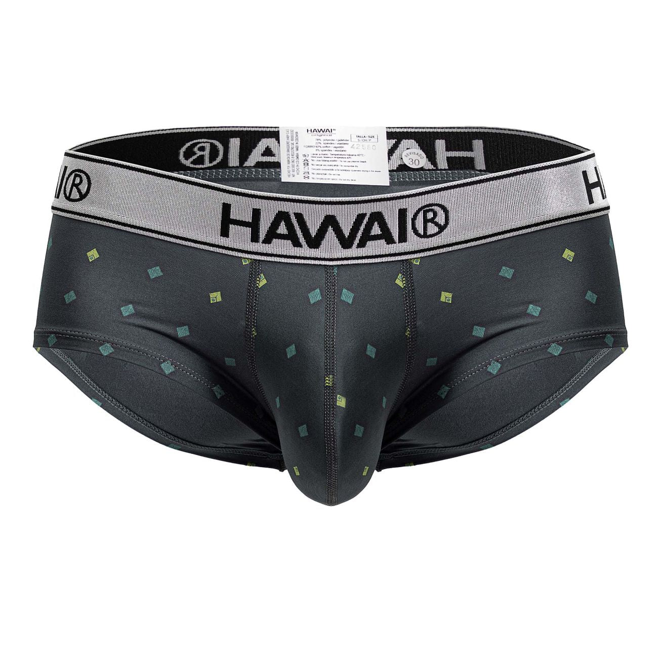 Gray Hawai Microfiber Brief by CITYBOYZ★USA, men's stylish and comfortable microfiber underwear with a snug fit.