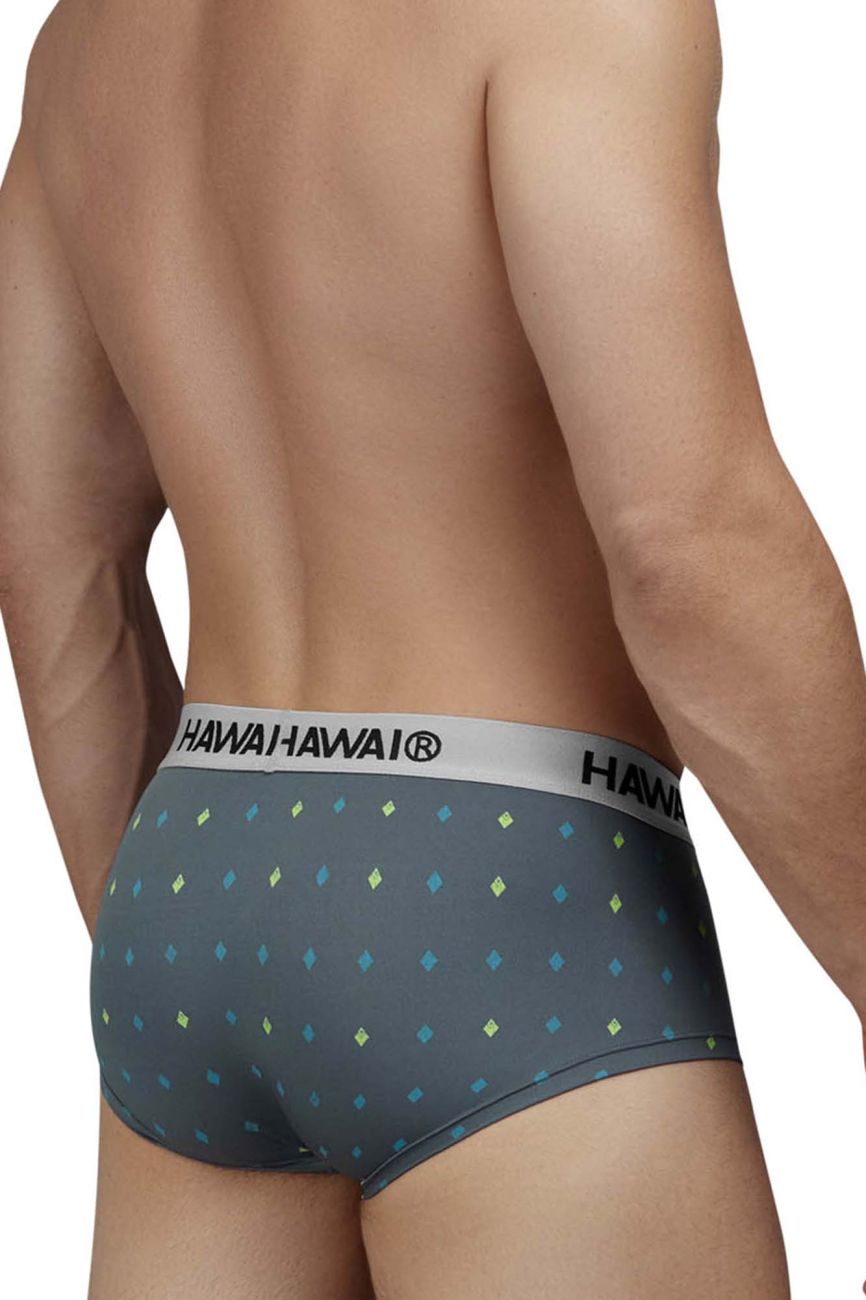 Gray Hawai microfiber brief for men by CITYBOYZ★USA, featuring a comfortable, stylish fit with smooth fabric.