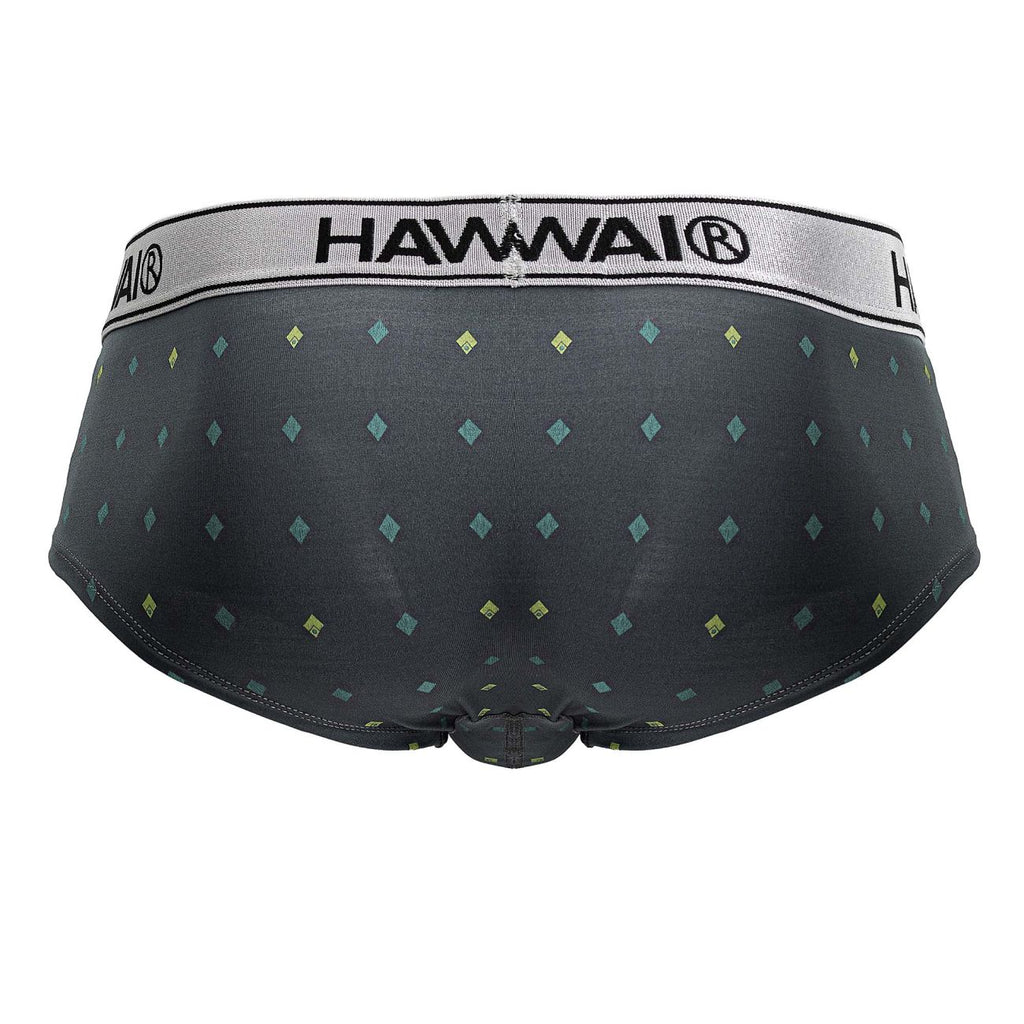 Gray Hawai Microfiber Brief for men by CITYBOYZ USA, showcasing a comfortable, stylish men's brief with soft microfiber fabric.