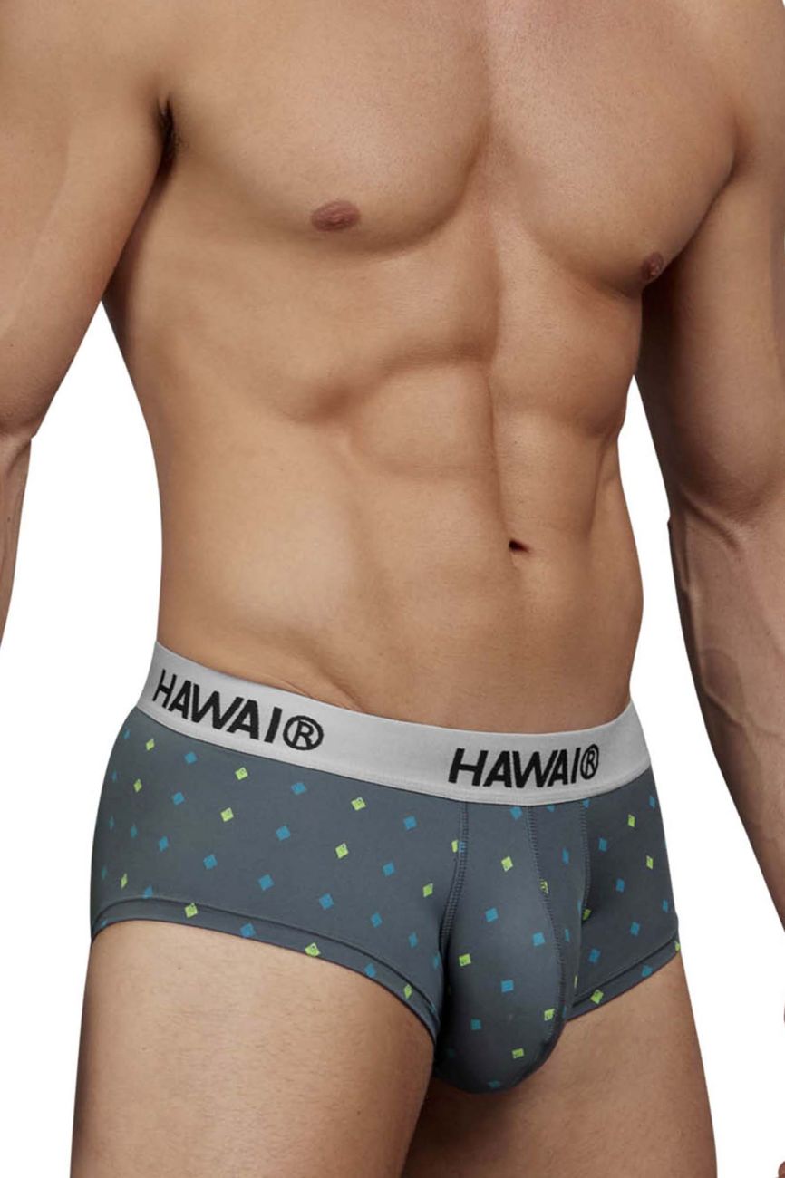 Gray Hawai Microfiber Brief for men by CITYBOYZ★USA, showcasing comfortable microfiber fabric and sleek brief design.