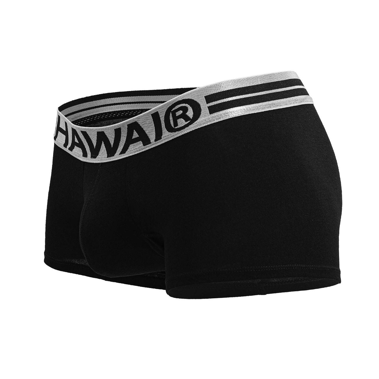 Black Hawai Cotton Blend Trunk by CITYBOYZ★USA, featuring smooth fabric and comfortable fit, displayed on a plain background.