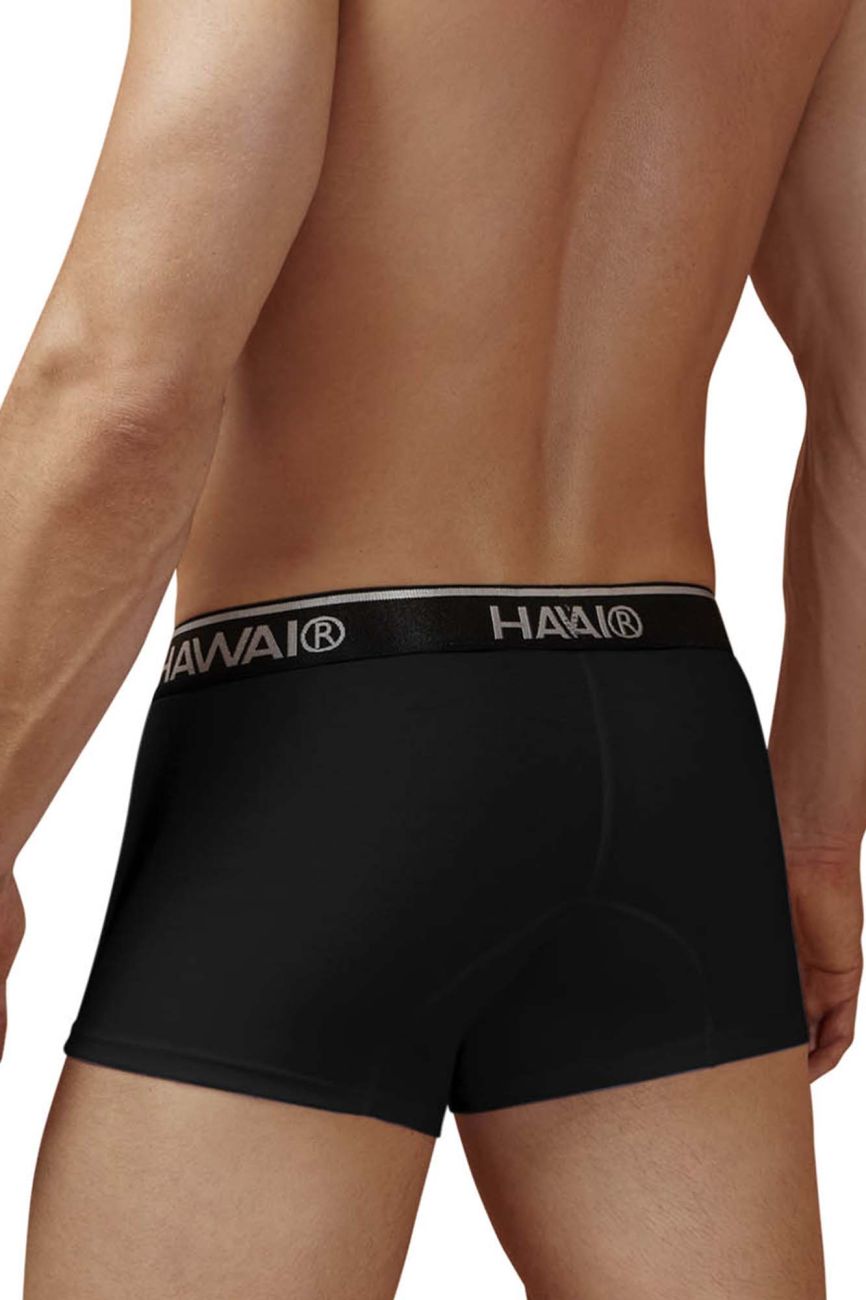 Black Hawai Cotton Blend Trunk by CITYBOYZ★USA, featuring comfortable waistband and smooth fabric, designed for casual wear.