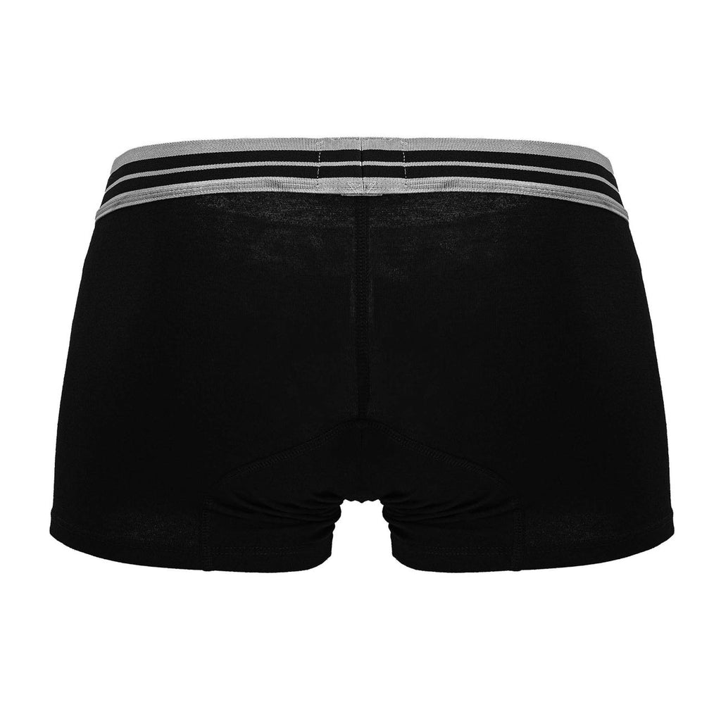 Black Hawai Cotton Blend Trunks by CITYBOYZ★USA, showing the comfortable, fitted waistband and sleek fabric design.
