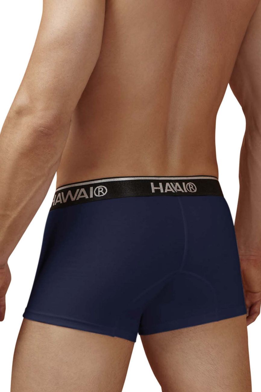 Dark blue Hawai Cotton Blend Trunk from CITYBOYZ★USA, showing the comfortable fit and waistband detail.