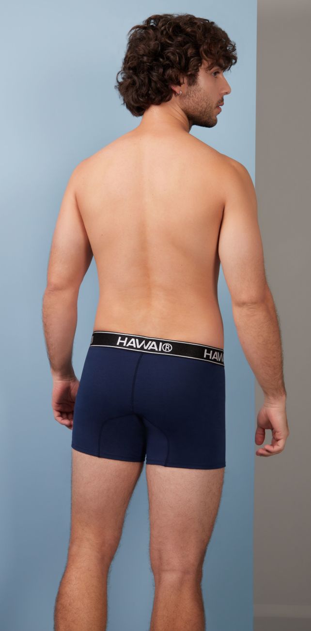 Dark blue Hawai Cotton Blend Trunk by CITYBOYZ★USA, close-up of soft fabric and waistband detail