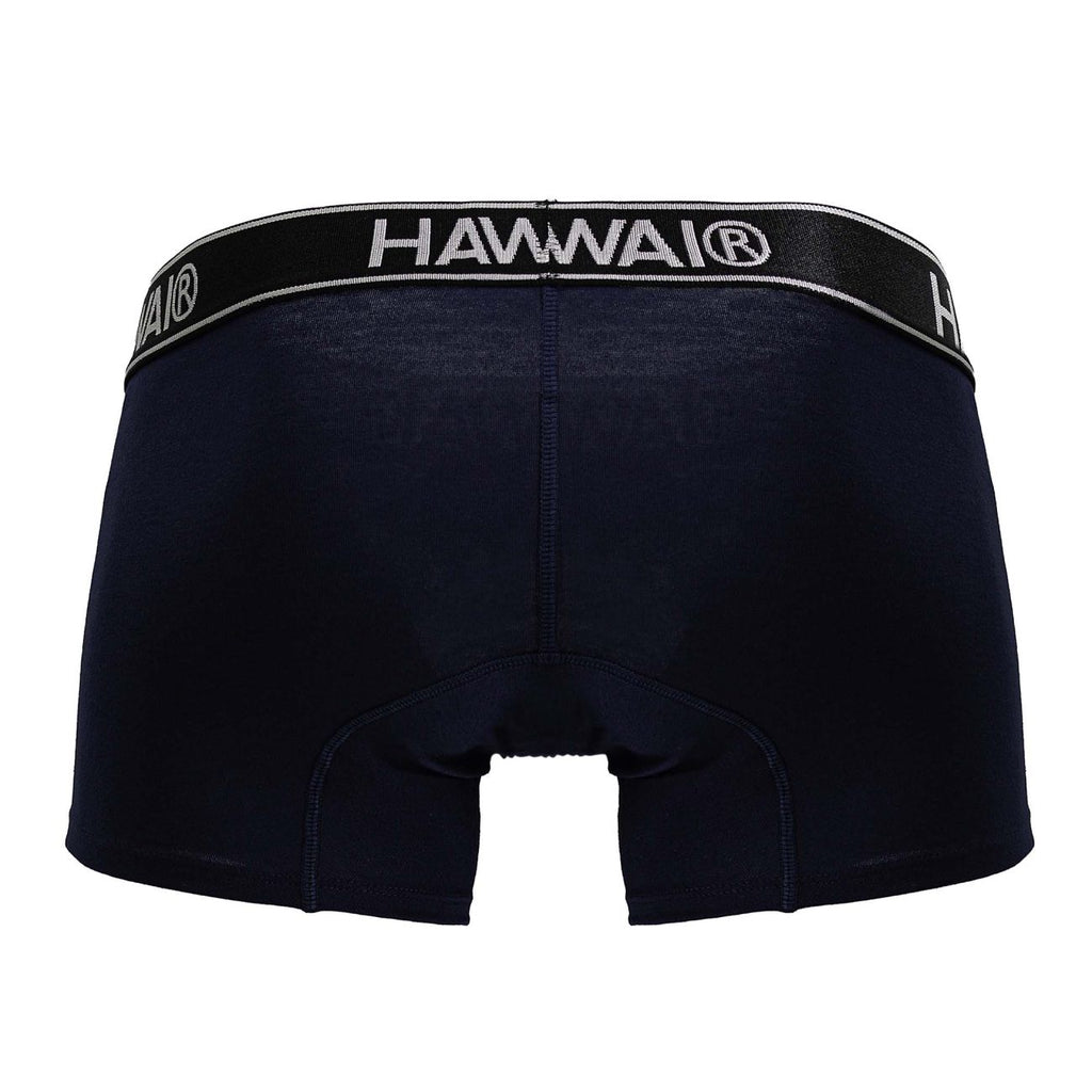 Dark blue Hawai Cotton Blend Trunk by CITYBOYZ★USA, showing the comfortable, fitted men's underwear with waistband and fabric texture.