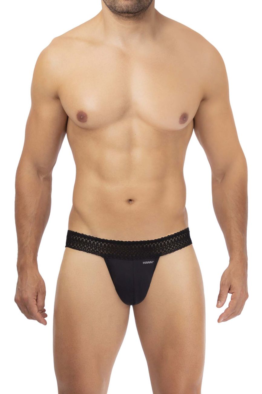 Black Hawai Microfiber Thong by CITYBOYZ★USA, featuring smooth microfiber fabric and minimal design for comfortable fit.