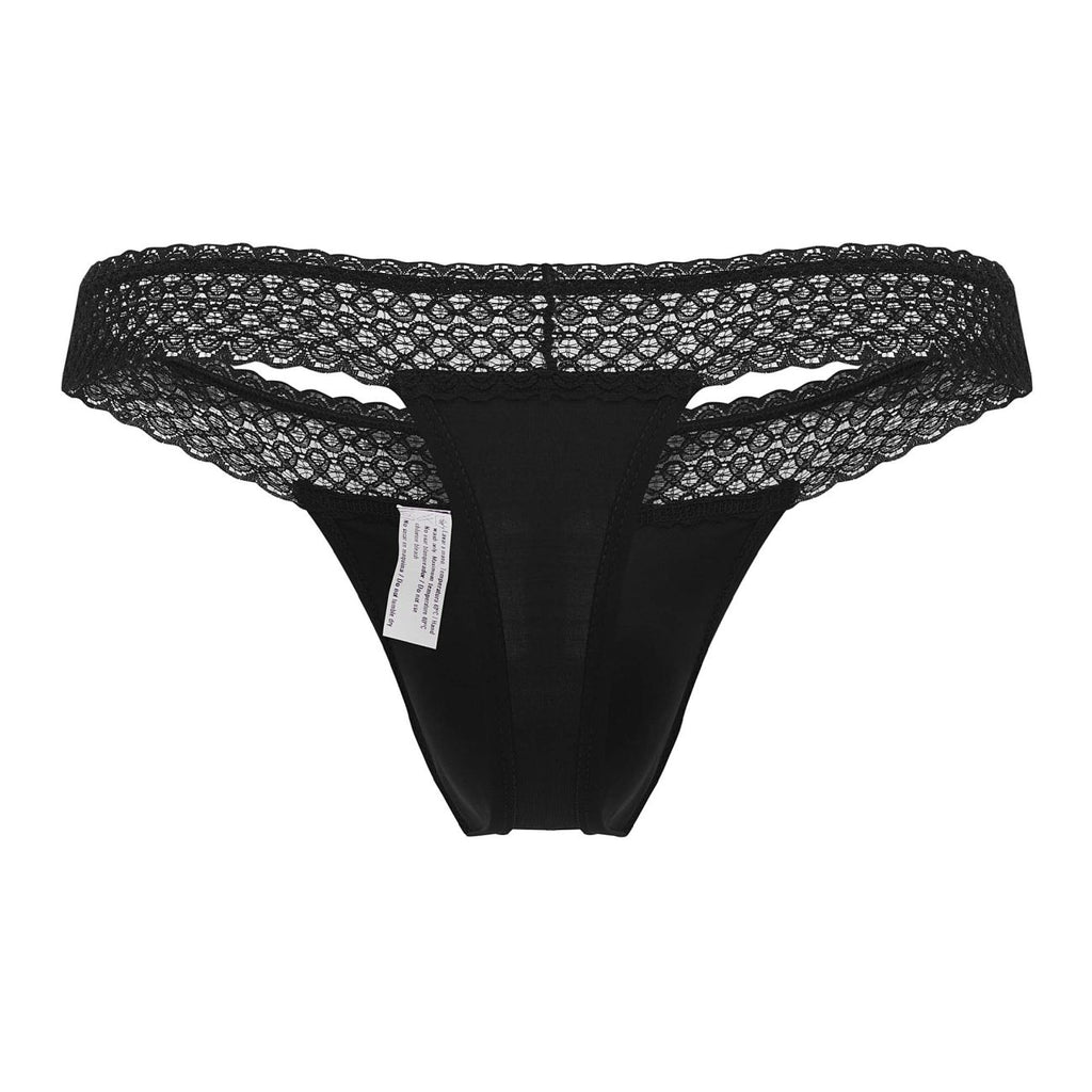Black Hawai Microfiber Thong by CITYBOYZ★USA featuring smooth microfiber fabric and minimal design.
