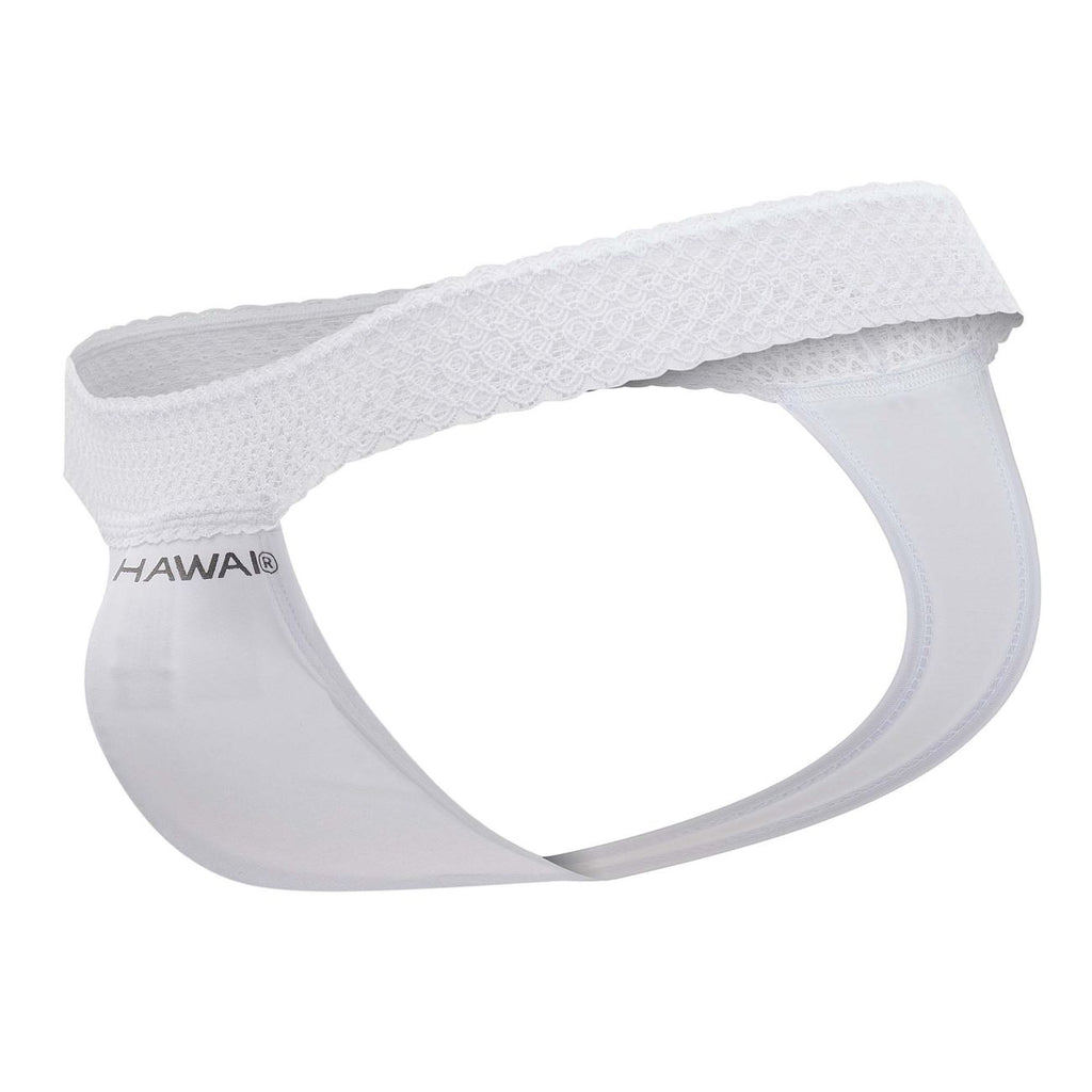 Hawai Microfiber Thong by CITYBOYZ★USA in white, showing the smooth microfiber fabric and minimal back design.