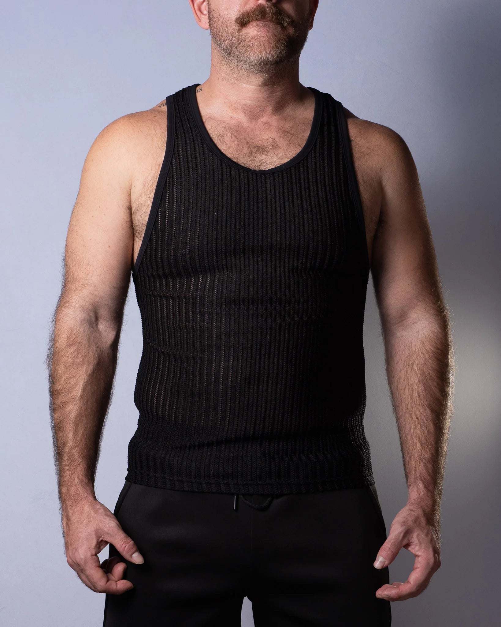 CITYBOYZ★USA FK Sport Captivity Mesh Tank Top, lightweight sleeveless athletic top with breathable mesh fabric.