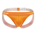 Orange cotton stretch athletic jockstrap from CITYBOYZ USA, designed for support and comfort in men's underwear.