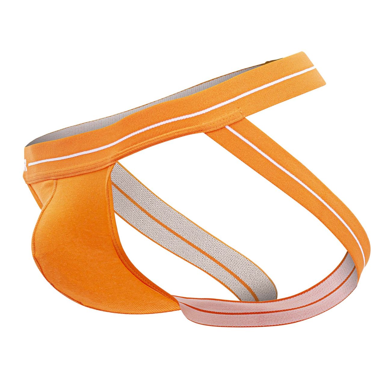 Orange cotton stretch athletic support jockstrap from CITYBOYZ★USA, designed for daily comfort and support.