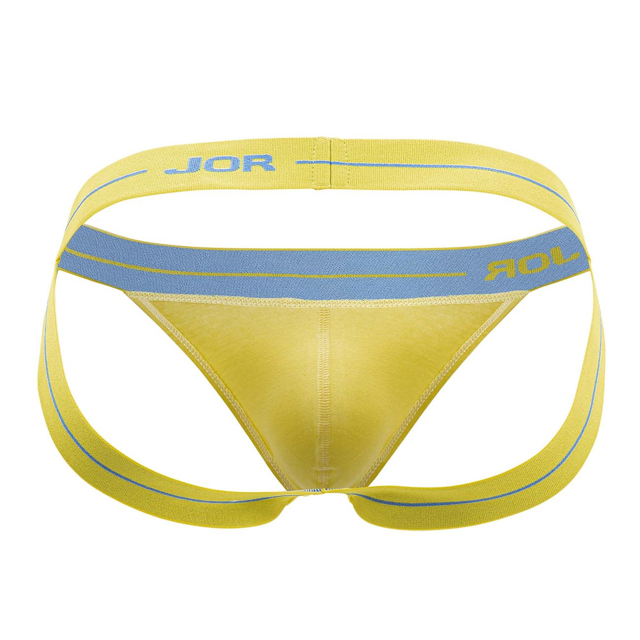 Yellow cotton stretch athletic jockstrap from CITYBOYZ★USA, designed for support and comfort in men's underwear.