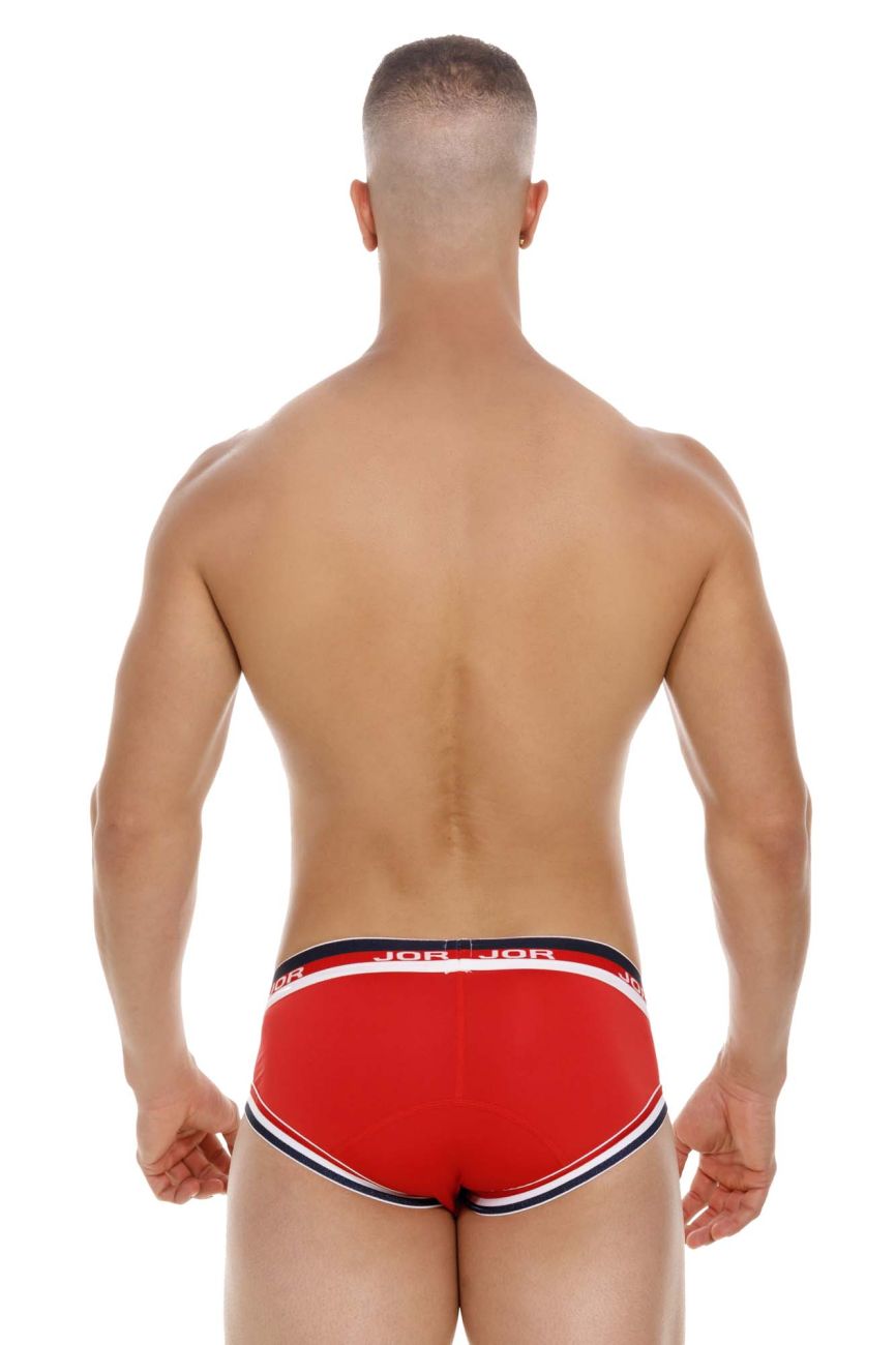 Red Jor Sailor Brief 2062 by CITYBOYZ USA underwear with comfortable fit and stylish design, shown on a model.