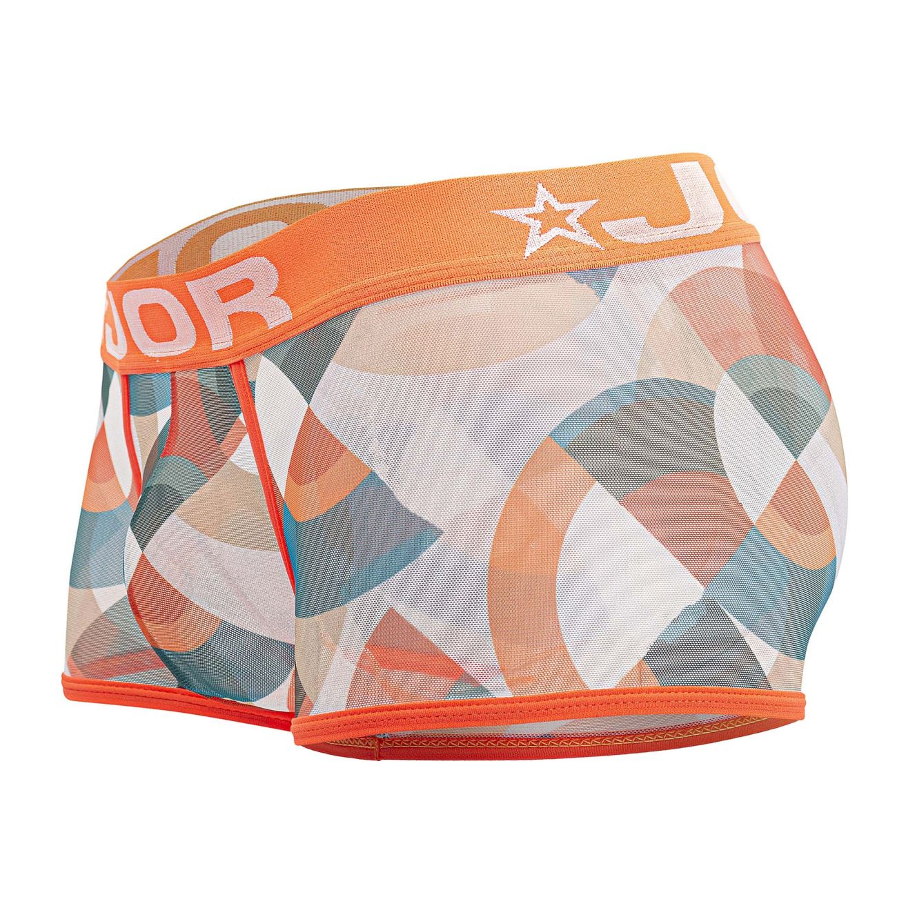 Printed CITYBOYZ★USA Jor Boreal Trunk 2092 underwear with colorful pattern, shown lying flat on a white background.