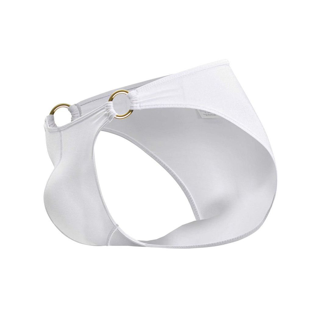 White Jor Magnus bikini underwear by CITYBOYZ★USA, showcasing smooth fabric and comfortable fit on a model.