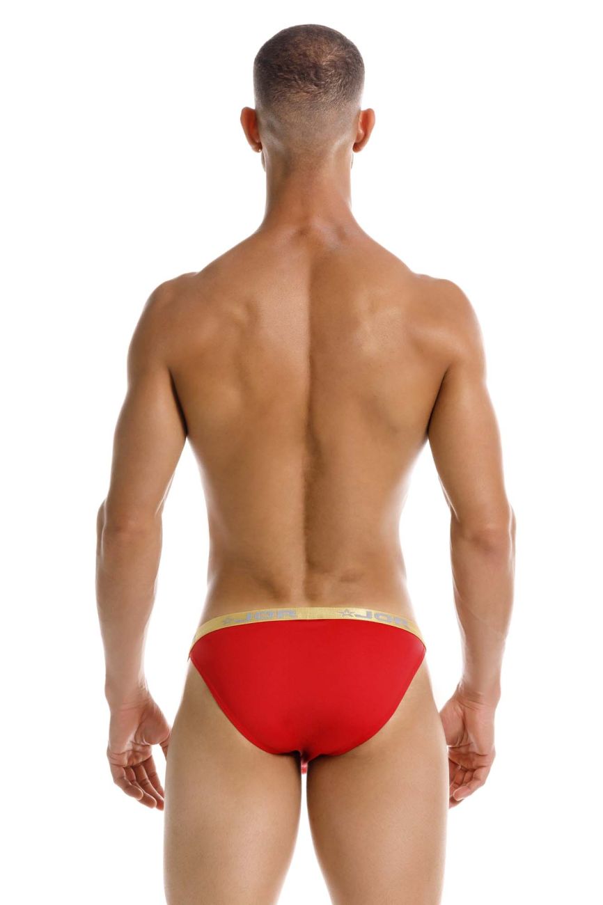 Red Jor Ares bikini underwear by CITYBOYZ★USA, showing the front view with smooth fabric and stylish design.