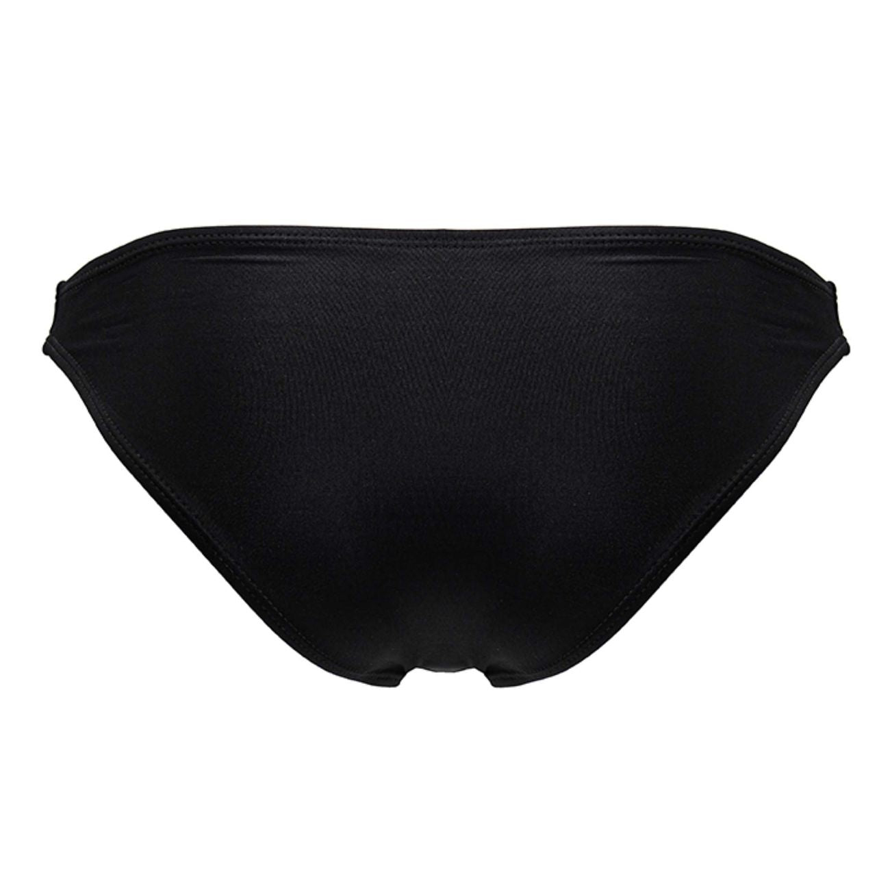 Black Jor Travel Swim Bikini for Men by CITYBOYZ★USA; close-up of the men's swim brief made for active beachwear.