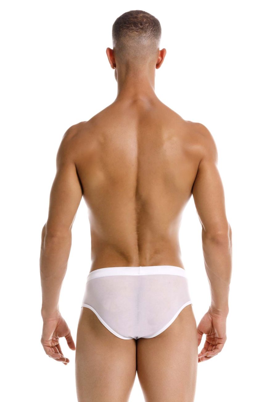 White Jor Mystic men's swim brief by CITYBOYZ★USA, featuring a sleek fit and stylish design for swimming and beachwear.