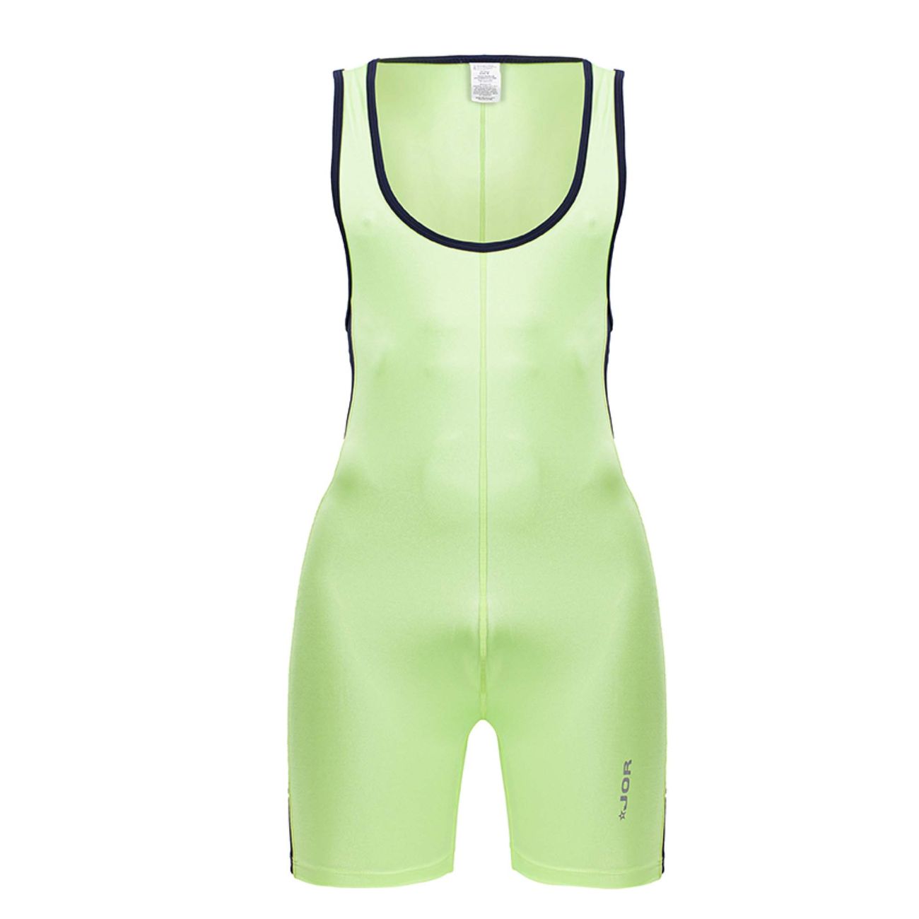Green Jor Fighter men's activewear singlet bodysuit by CITYBOYZ USA, shown on a model for athletic wear.