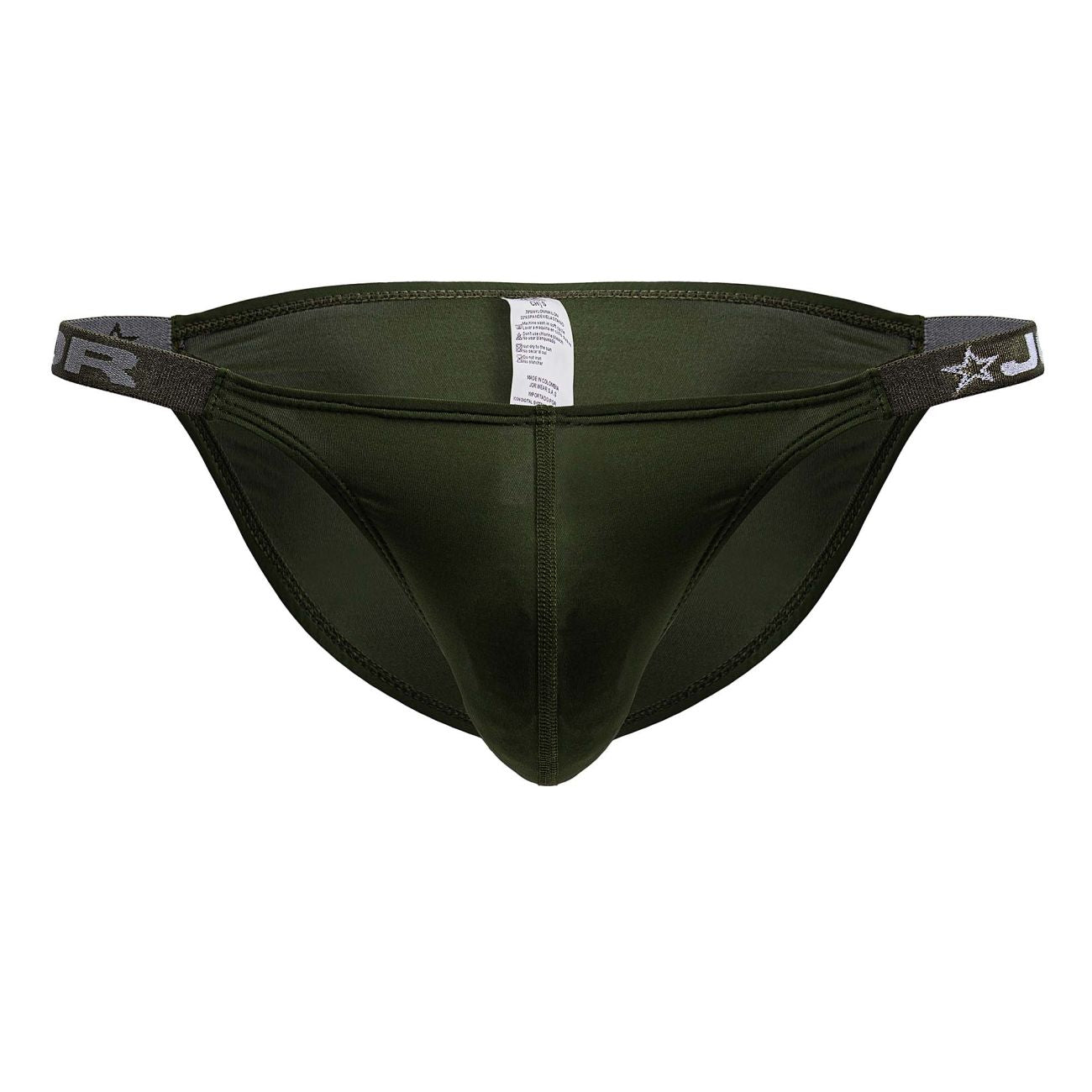 Green Jor Eos Bikini Thong underwear by CITYBOYZ★USA, featuring a sleek, minimal design with thin straps and a comfortable fit.