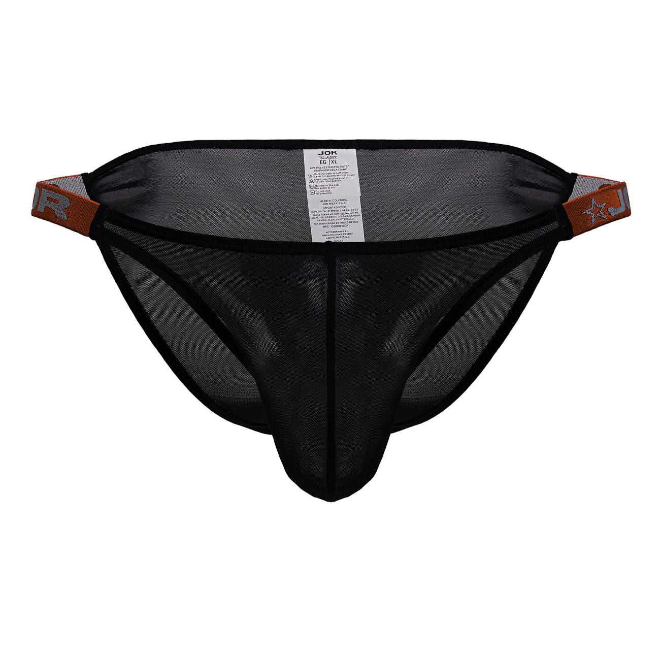 Black Jor Frost Bikini Underwear by CITYBOYZ★USA with a sleek, minimal design on a flat lay.