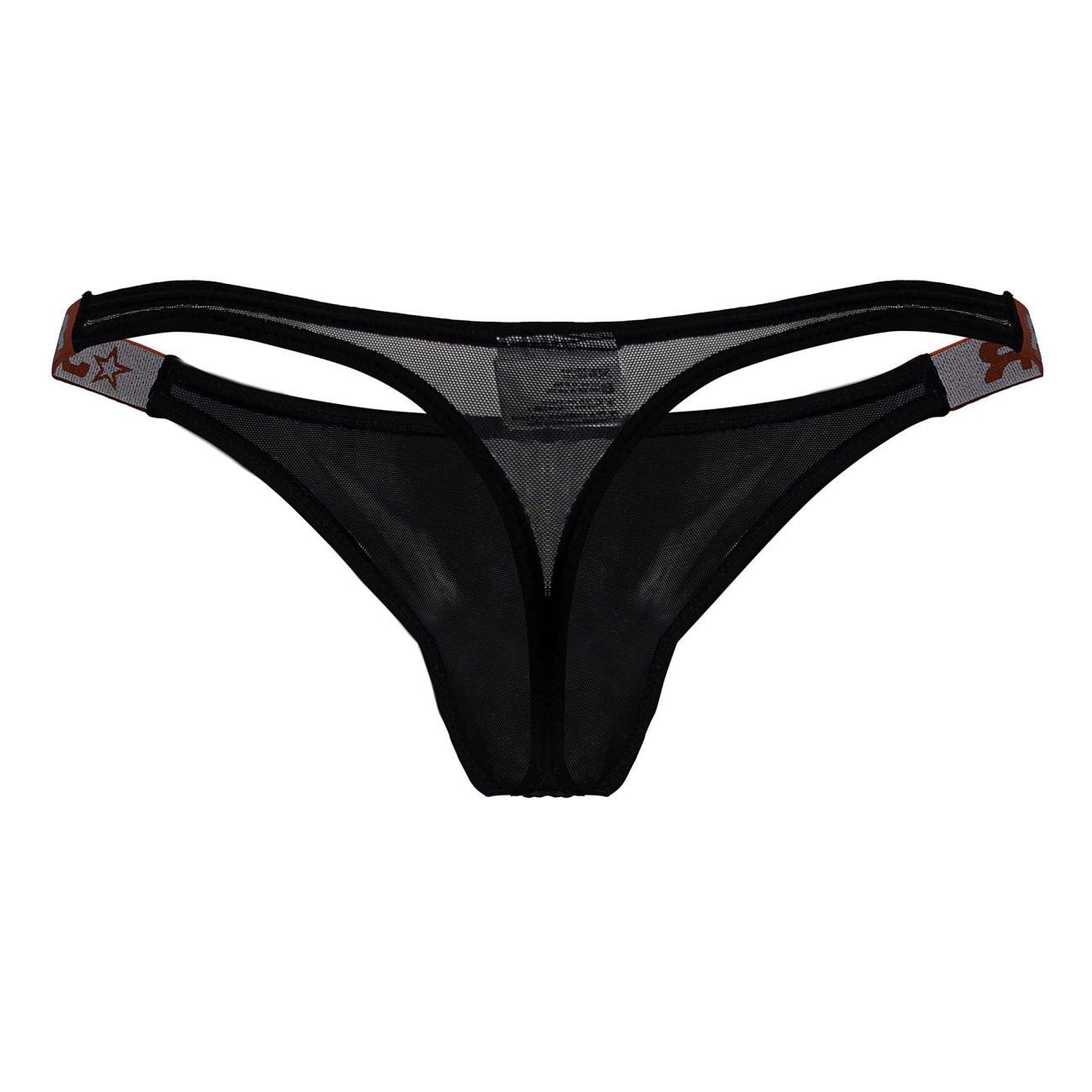 Black Jor Frost Thong by CITYBOYZ★USA featuring sheer mesh fabric and comfortable fit, shown on a model.